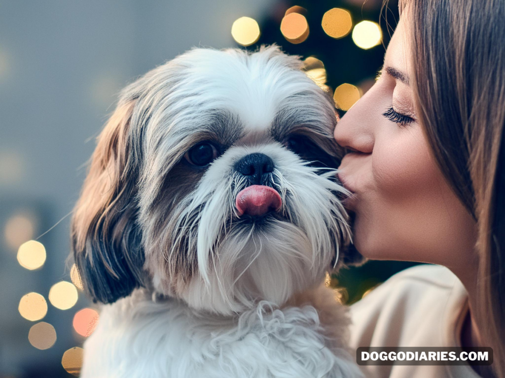 Shih Tzus Licking and Kissing